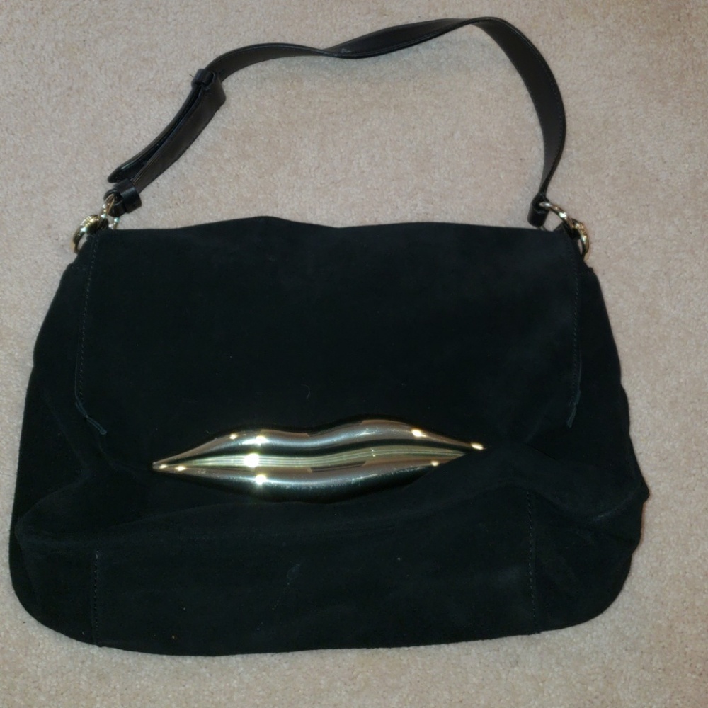 Dvf black suede bag  brand new